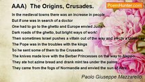 Paolo Giuseppe Mazzarello - AAA)  The Origins, Crusades.