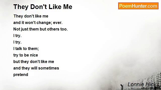 Lonnie Hicks - They Don't Like Me