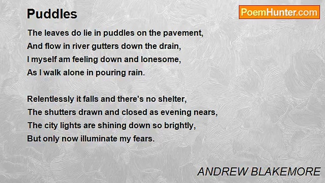 ANDREW BLAKEMORE - Puddles