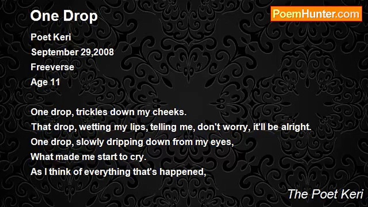 The Poet Keri - One Drop