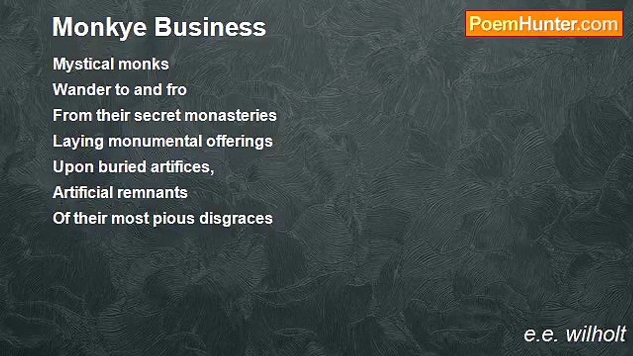 e.e. wilholt - Monkye Business