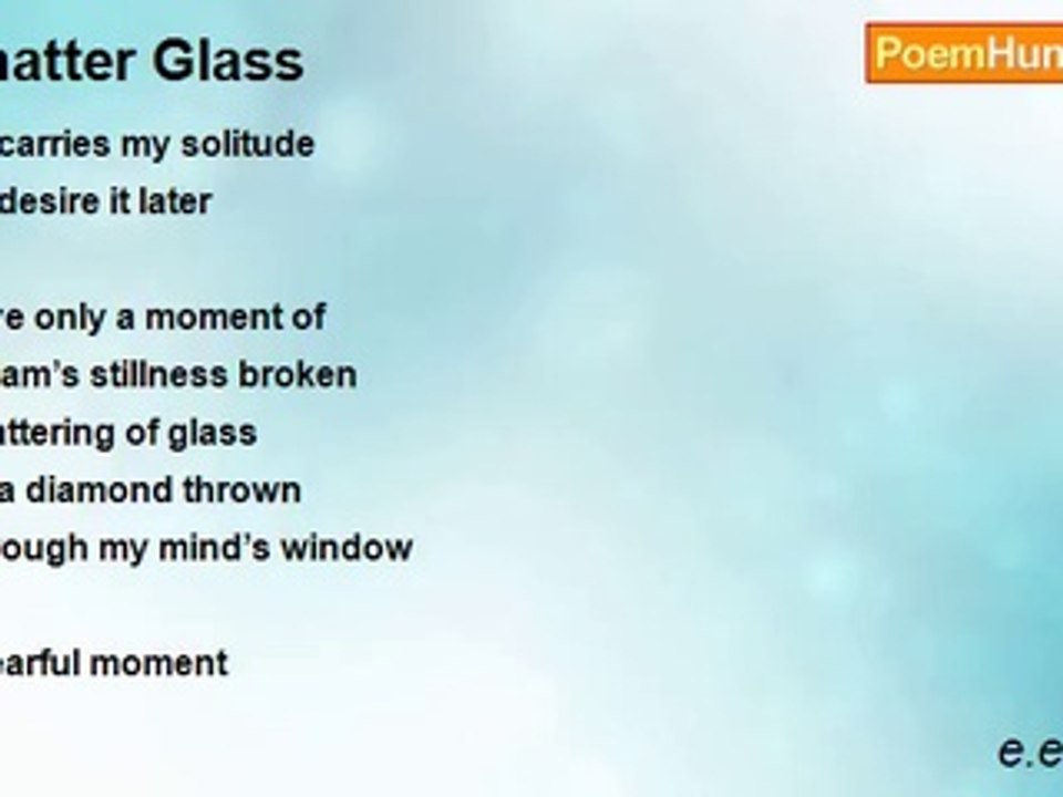 e.e. wilholt - Shatter Glass
