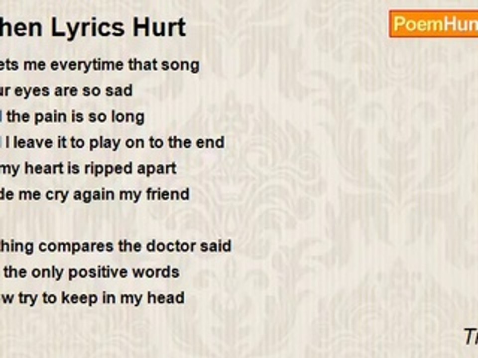 Tia Maria - When Lyrics Hurt
