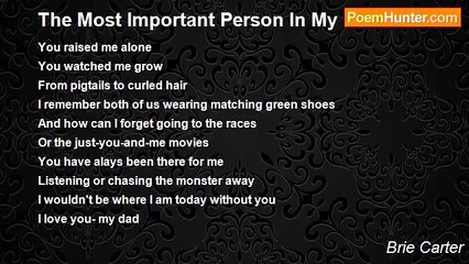 Brie Carter - The Most Important Person In My Life