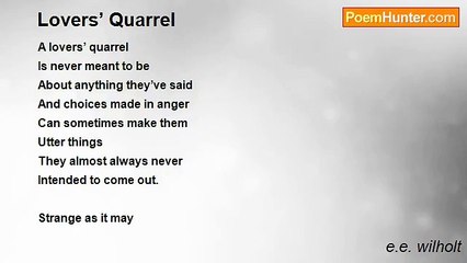 e.e. wilholt - Lovers’ Quarrel