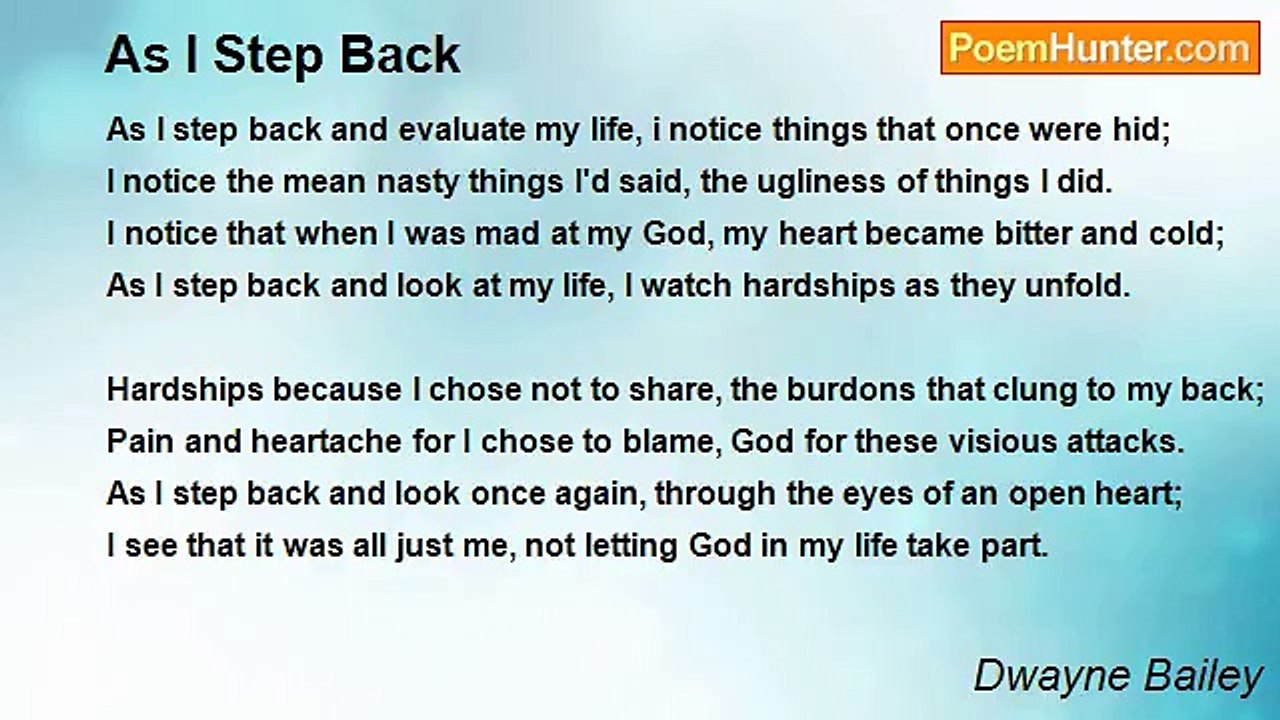 Dwayne Bailey - As I Step Back