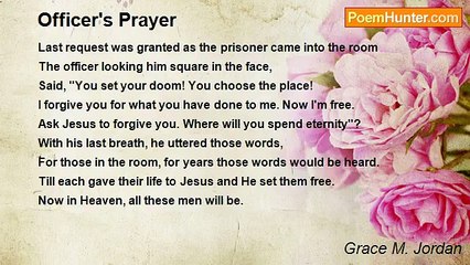 Grace M. Jordan - Officer's Prayer