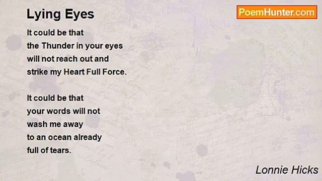 Lonnie Hicks - Lying Eyes