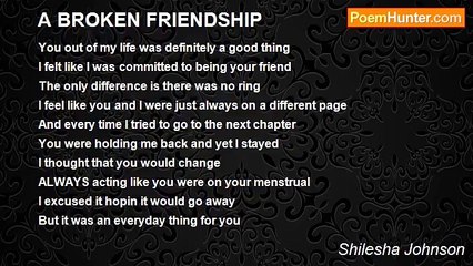 Shilesha Johnson - A BROKEN FRIENDSHIP