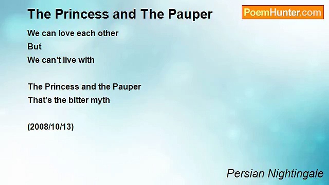 Persian Nightingale - The Princess and The Pauper