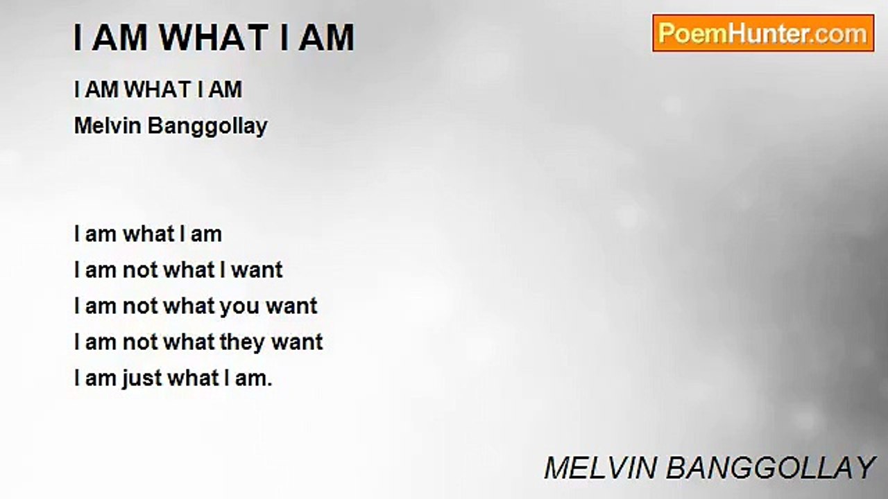 MELVIN BANGGOLLAY - I AM WHAT I AM