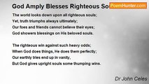 Dr John Celes - God Amply Blesses Righteous Souls