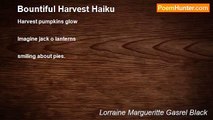 Lorraine Margueritte Gasrel Black - Bountiful Harvest Haiku