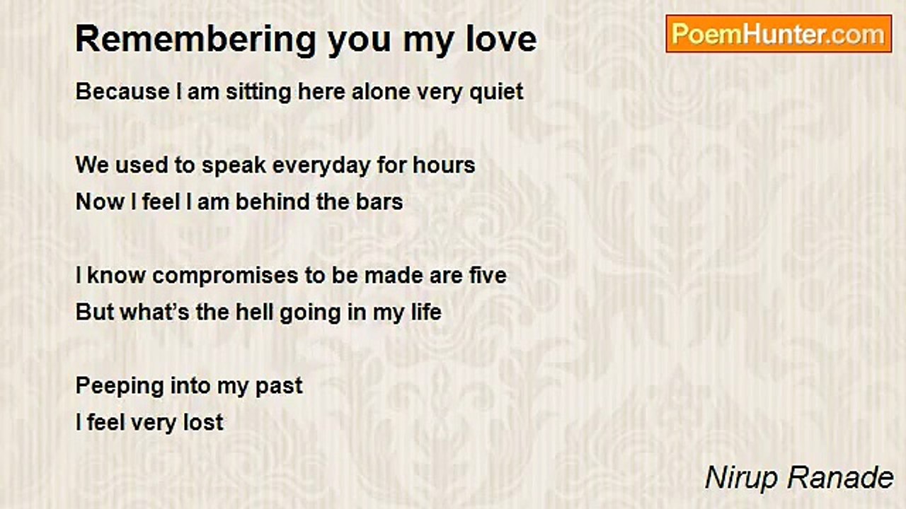 Nirup Ranade - Remembering you my love
