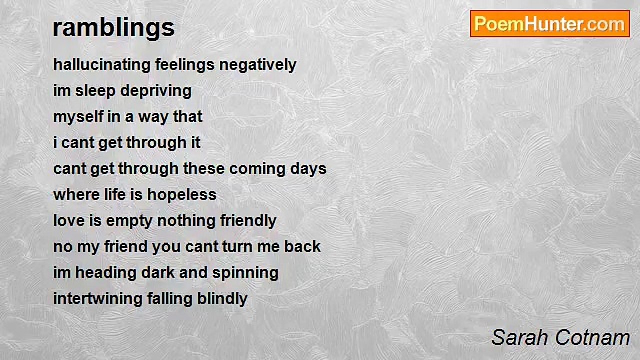 Sarah Cotnam - ramblings