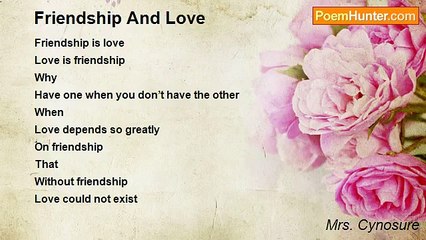 Mrs. Cynosure - Friendship And Love
