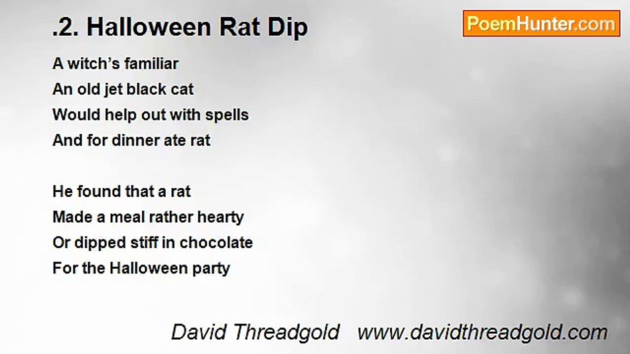 David Threadgold   www.davidthreadgold.com - .2. Halloween Rat Dip