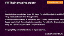 sarwar chowdhury - ###Their amazing ardour