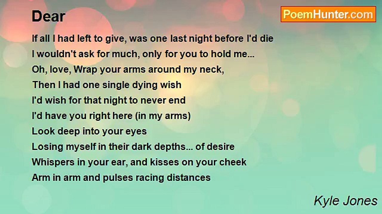 Kyle Jones - Dear
