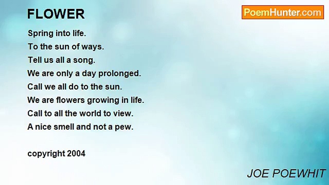 JOE POEWHIT - FLOWER