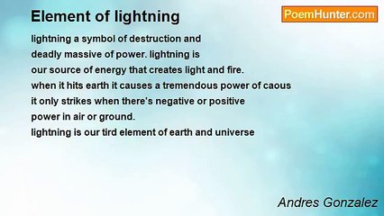 Andres Gonzalez - Element of lightning