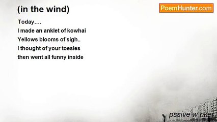 pssive w nker - (in the wind)