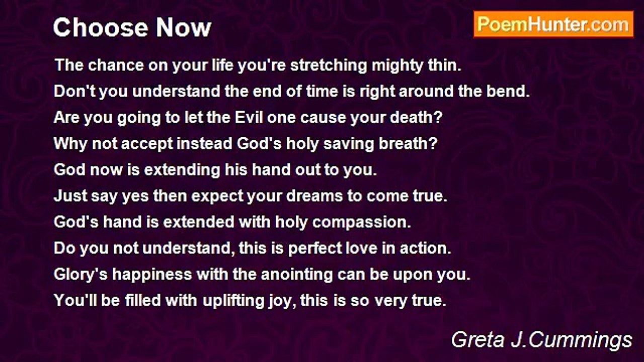 Greta J.Cummings - Choose Now