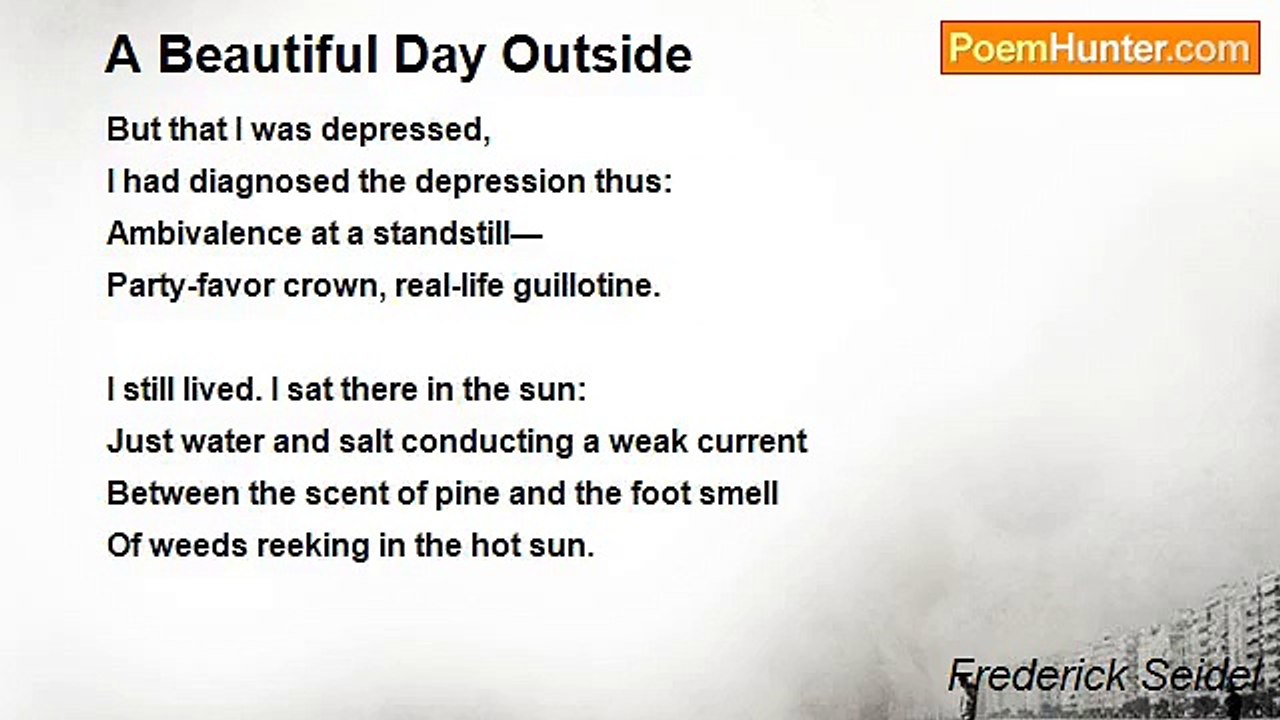 Frederick Seidel - A Beautiful Day Outside
