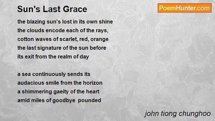 john tiong chunghoo - Sun's Last Grace
