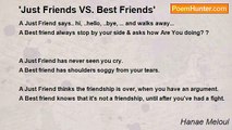 Hanae Meloul - 'Just Friends VS. Best Friends'