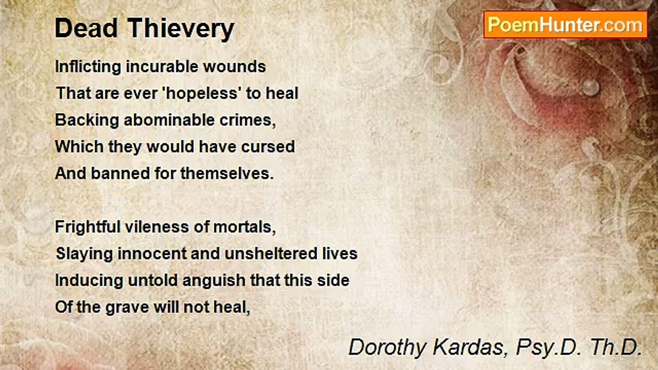 Dorothy Kardas, Psy.D. Th.D. - Dead Thievery
