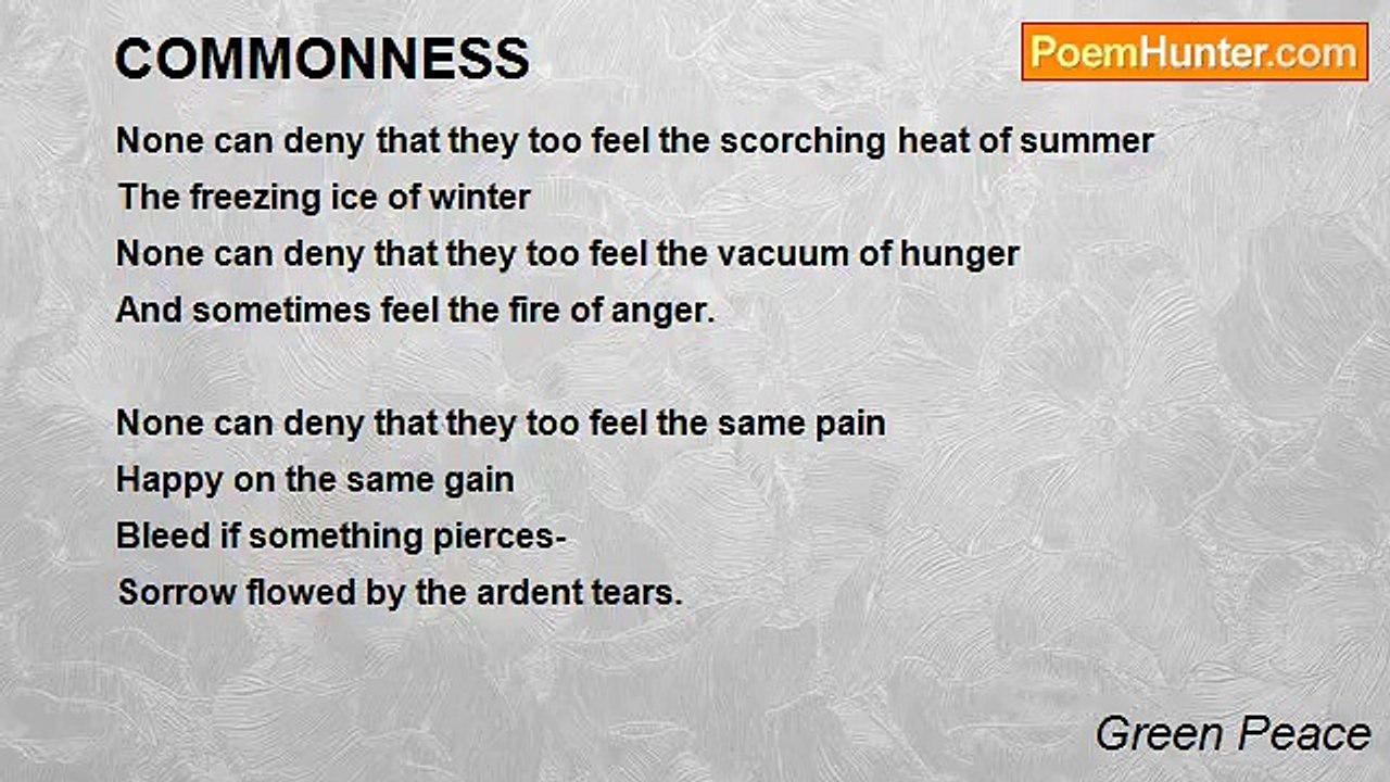 Green Peace - COMMONNESS