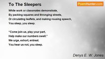 Denys E. W. Jones - To The Sleepers