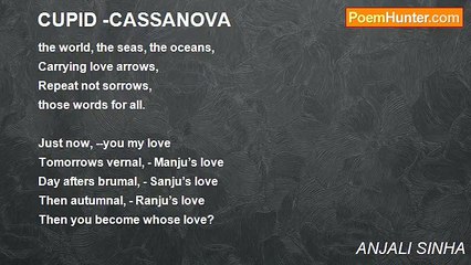 ANJALI SINHA - CUPID -CASSANOVA