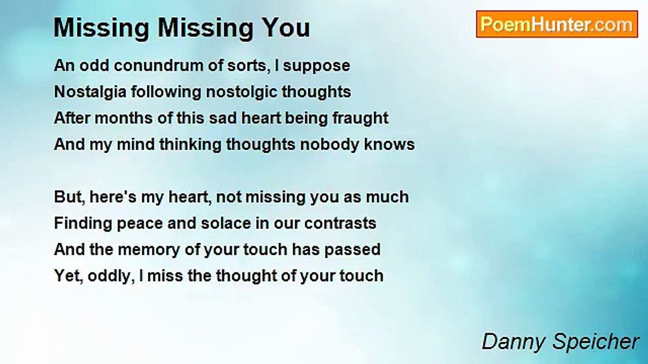 Danny Speicher - Missing Missing You