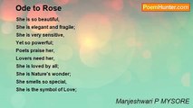 Manjeshwari P MYSORE - Ode to Rose