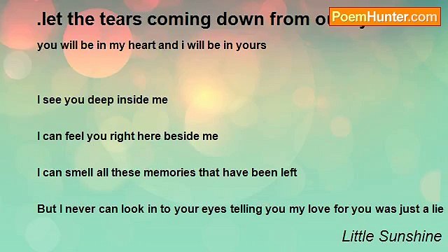 Little Sunshine - .let the tears coming down from our eyes...