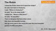 Dr. H.N. McLeod - The Robin