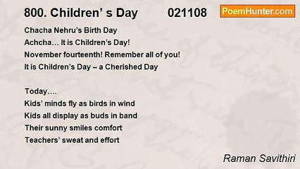 Raman Savithiri - 800. Children’ s Day         021108