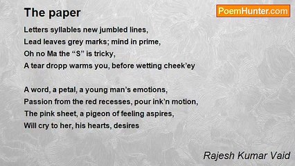 Rajesh Kumar Vaid - The paper