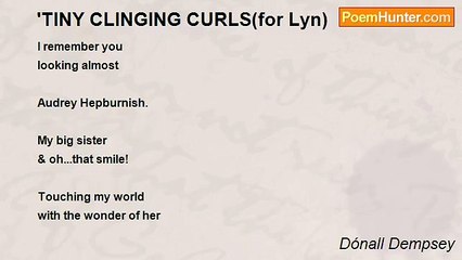 Dónall Dempsey - 'TINY CLINGING CURLS(for Lyn)