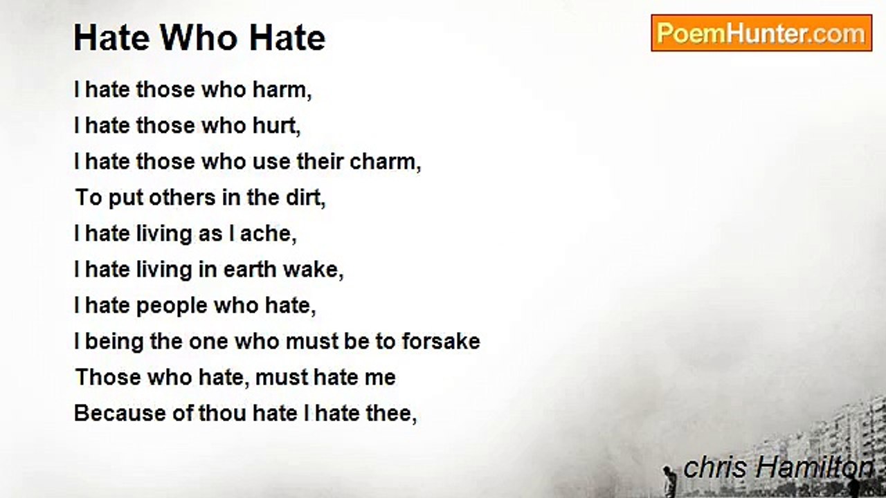 chris Hamilton - Hate Who Hate