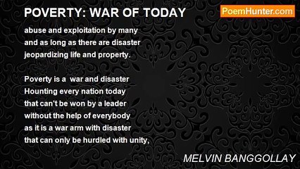 MELVIN BANGGOLLAY - POVERTY: WAR OF TODAY