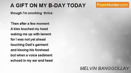 MELVIN BANGGOLLAY - A GIFT ON MY B-DAY TODAY