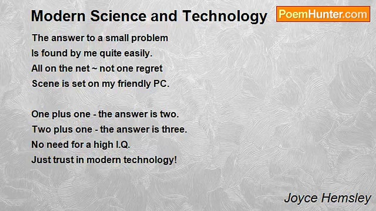 Joyce Hemsley - Modern Science and Technology