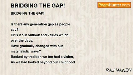 RAJ NANDY - BRIDGING THE GAP!