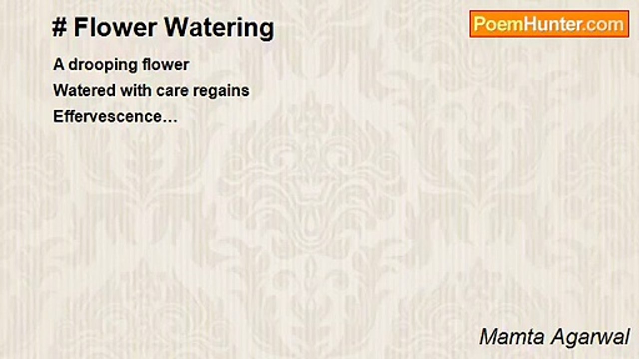 Mamta Agarwal - # Flower Watering