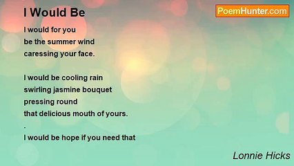 Lonnie Hicks - I Would Be