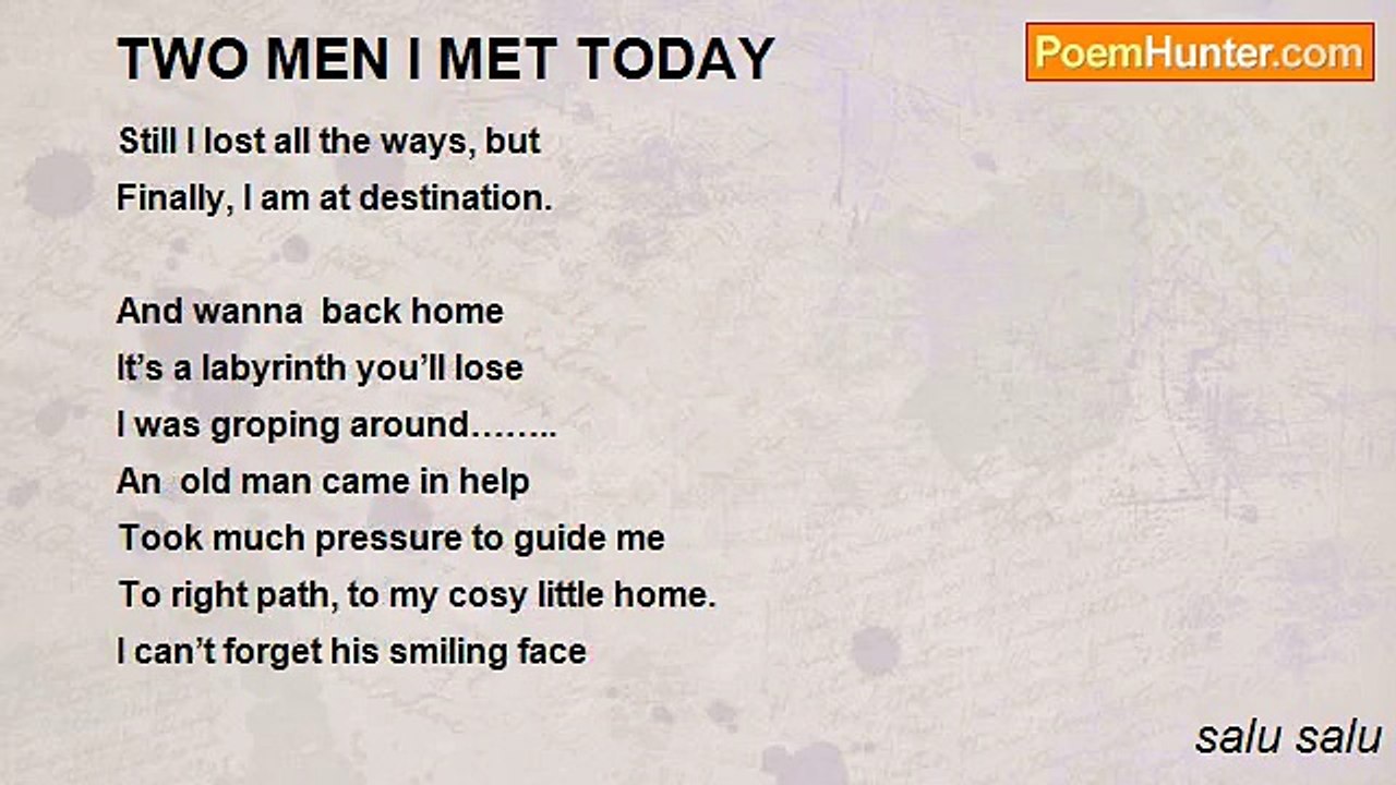 salu salu - TWO MEN I MET TODAY