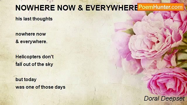 Doral Deepset - NOWHERE NOW & EVERYWHERE